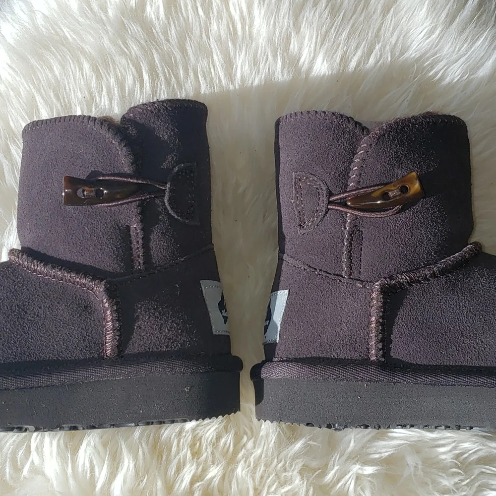 Aussie Merino Chocolate Brown Suede slip on Bootie K9 - Picture 10 of 12